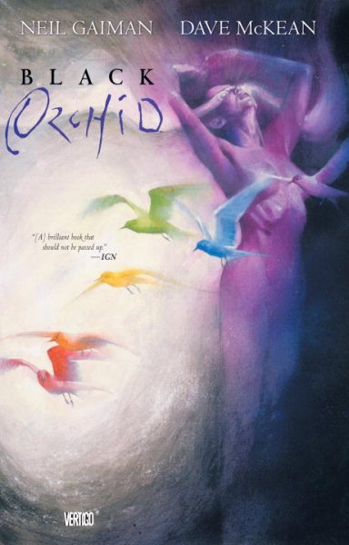 Cover art for Black orchid / written by Neil Gaiman illustrated by Dave Mckean Lettered by Todd Klein.