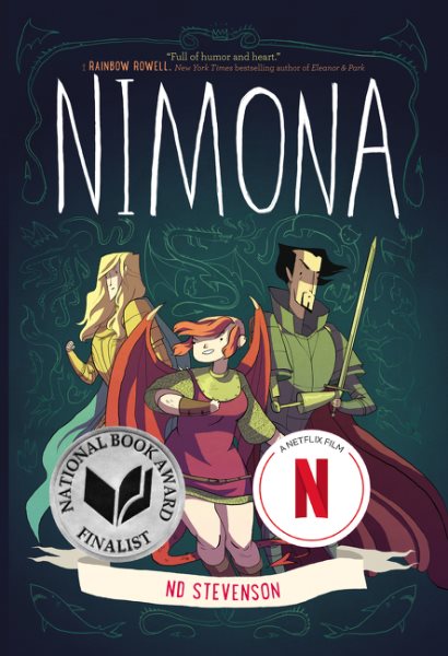 Cover art for Nimona / Noelle Stevenson.