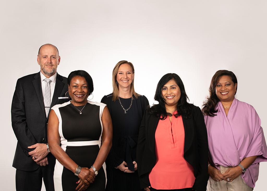 Library Board of Trustees from left to right:  Crockett Bohannon, Nicole Benjamin, Sharon Smoley, Ashley Cisneros Mejia,and Venessa Tomlin