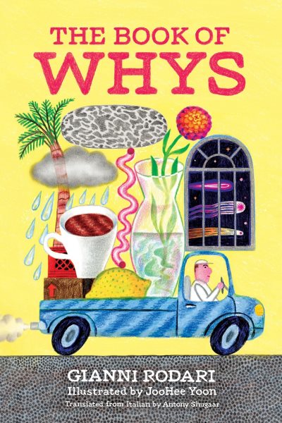 Cover art for The book of whys / Gianni Rodari   illustrated by JooHee Yoon   translated from Italian by Antony Shugaar.