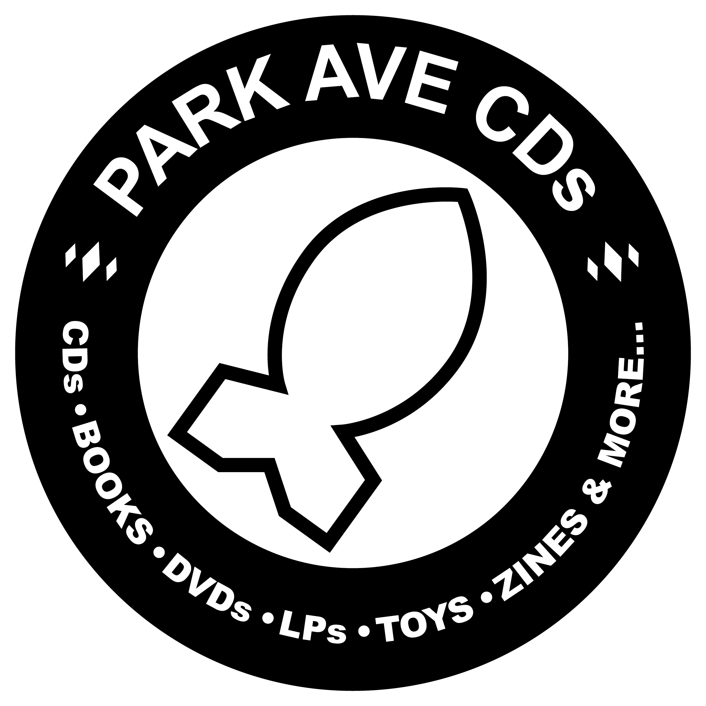 Park Ave CDs logo, CDs, Books, DVDs, LPs, Toys, Zines and More