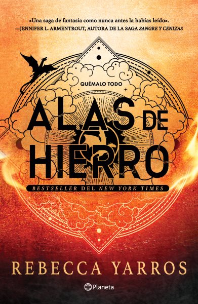 Cover art for Alas de hierro / Rebecca Yarros   traducido por Víctor Ruiz Aldana.