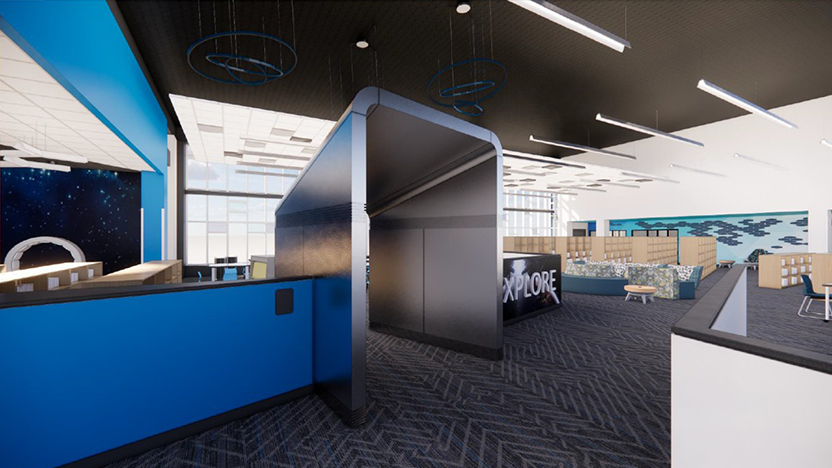 Rendering of the Children's area at Lake Nona Branch.