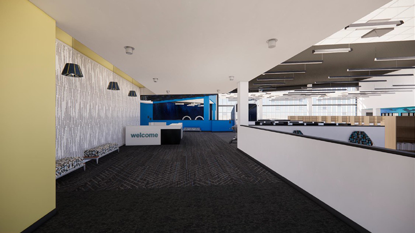 Rendering of the entrance at Lake Nona Branch.