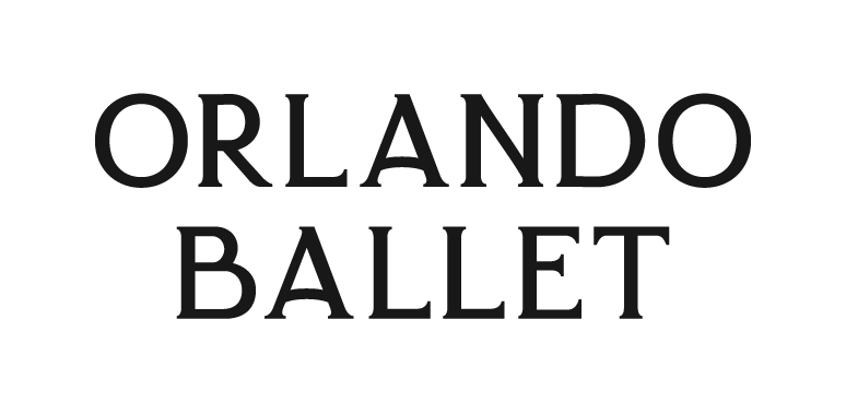 White background with black text that reads "Orlando Ballet".