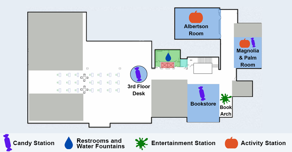 Third floor map of downtown library