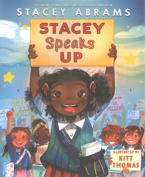 Cover art for Stacey speaks up / by Stacey Abrams   illustrated by Kitt Thomas.