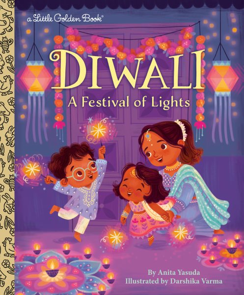 Cover art for Diwali : a festival of lights / by Anita Yasuda   illustrated by Darshika Varma.