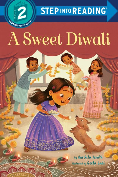 Cover art for A sweet Diwali / by Harshita Jerath   illustrated by Geeta Ladi.