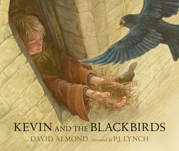 Cover art for Kevin and the blackbirds / David Almond   illustrated by P. J. Lynch.