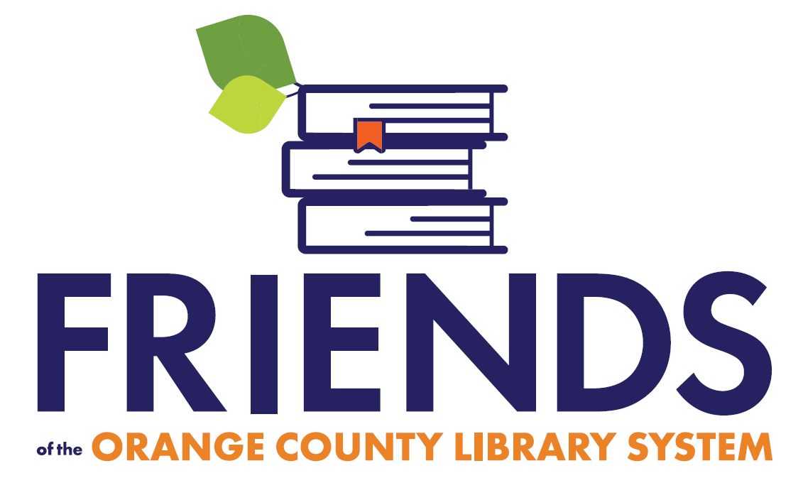 Friends of the Orange County Library System stacked logo 2024