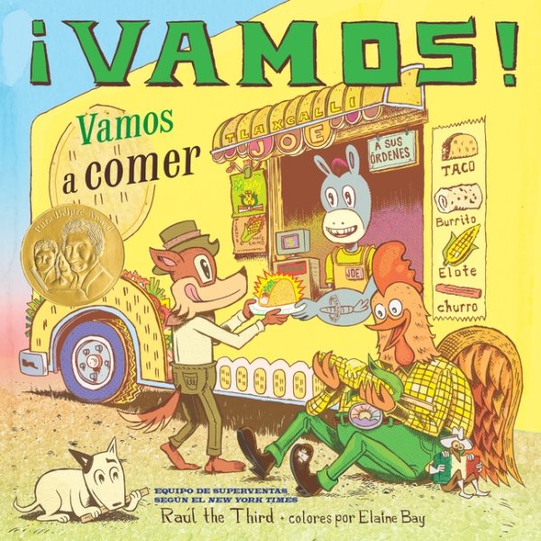 Cover art for ¡Vamos! : vamos a comer / por Raúl the Third   colores por Elaine Bay.