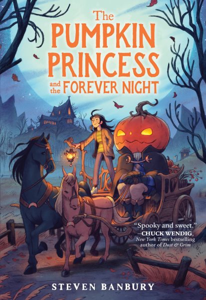 Cover art for The Pumpkin Princess and the forever night / Steven Banbury   ilustrated by Matt Rockefeller.