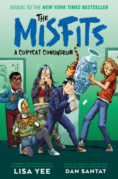 Cover art for The Misfits : A copycat conundrum / written by Lisa Yee   illustrated by Dan Santat.