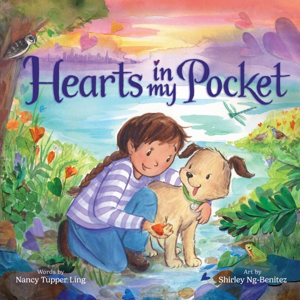 Cover art for Hearts in my pocket / words by Nancy Tupper Ling   art by Shirley Ng-Benitez.