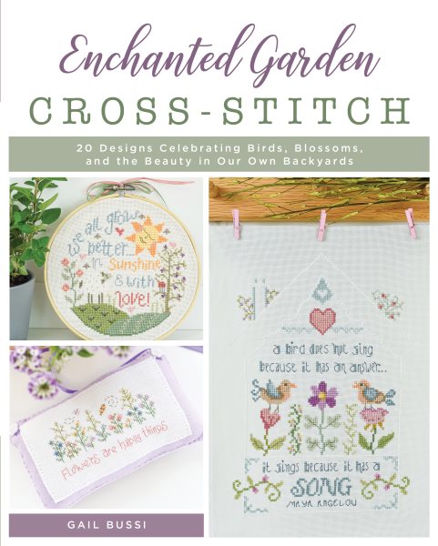 Cover art for Enchanted garden cross-stitch : 20 designs celebrating birds