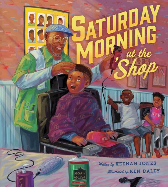 Cover art for Saturday morning at the 'Shop / written by Keenan Jones   illustrated by Ken Daley.