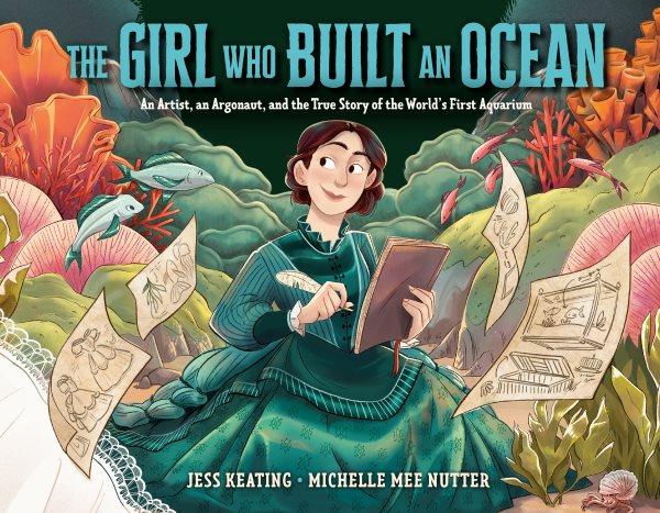 Cover art for The girl who built an ocean : an artist