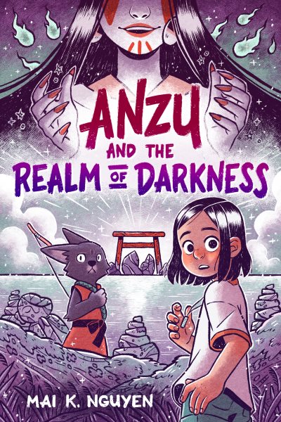 Cover art for Anzu and the realm of darkness / Mai K. Nguyen   colors by Diana Tsai Santos.