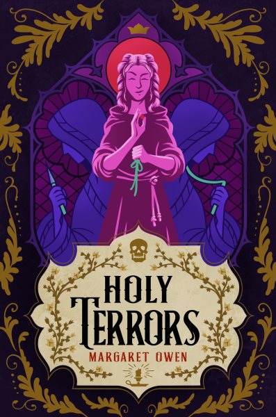 Cover art for Holy terrors / words and interior illustrations Margaret Owen.