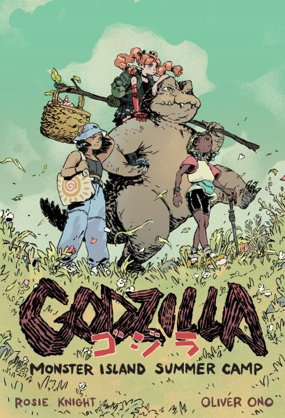Cover art for Godzilla : monster island summer camp / written by Rosie Knight   artwork by Oliver Ono  colors by Nick Marino   letters by Jodie Troutman