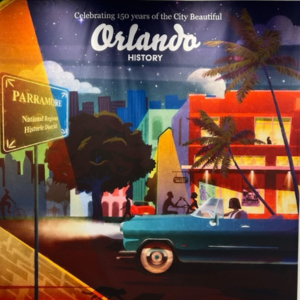 Mural of Parramore District and Wells'Built hotel as seen in 1940's