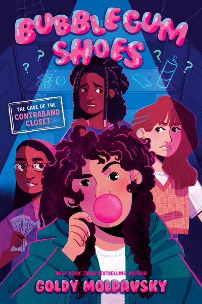 Cover art for Bubblegum shoes. The case of the contraband closet / Goldy Moldavsky.