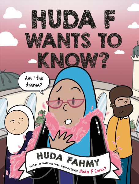 Cover art for Huda F wants to know? / Huda Fahmy   with color by Weinye Chen.