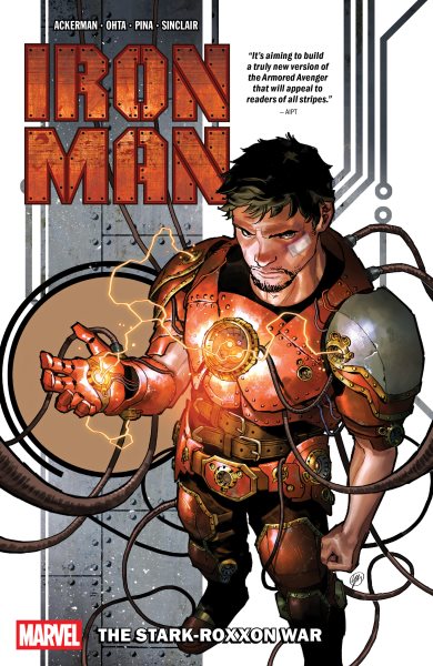 Cover art for Iron Man. Vol. 1 : The Stark-Roxxon War / writer
