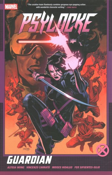Cover art for Psylocke. 1 : Guardian / Alyssa Wong   illustrated by Vincenzo Carratu.