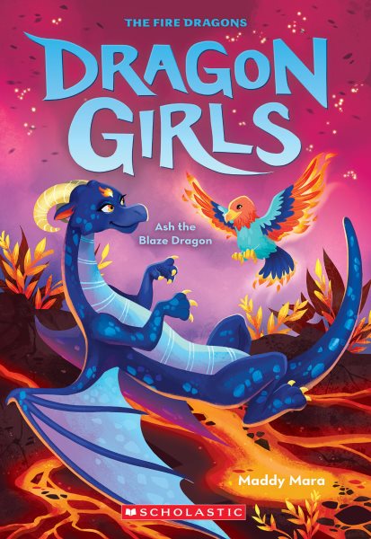 Cover art for Ash the Blaze Dragon / Maddy Mara   illustrations by Sara Foresti.
