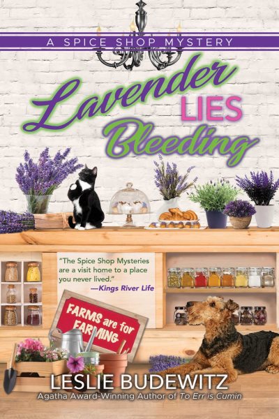 Cover art for Lavender lies bleeding / by Leslie Budewitz.