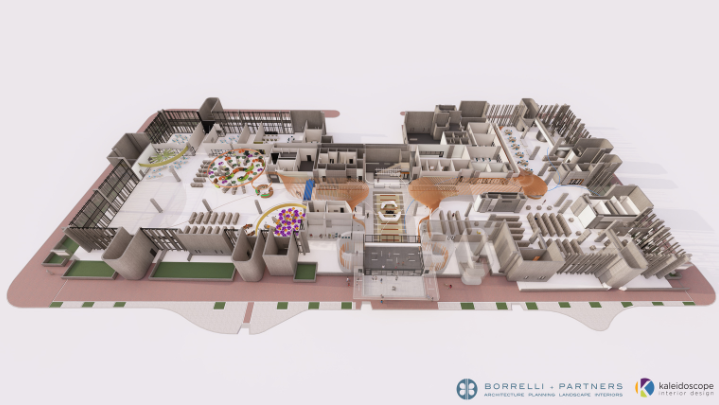 A 3D model of the renovation scope for the Orlando Public library
