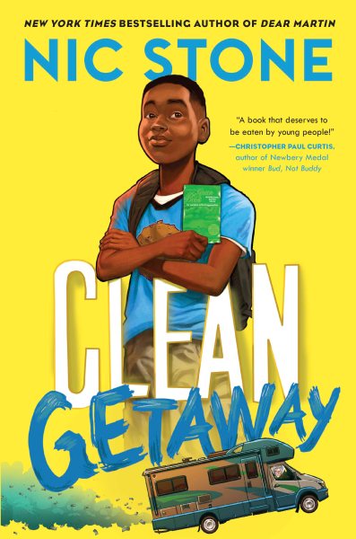 Cover art for Clean getaway / Nic Stone   [illustrations by Dawud Anyabwile].