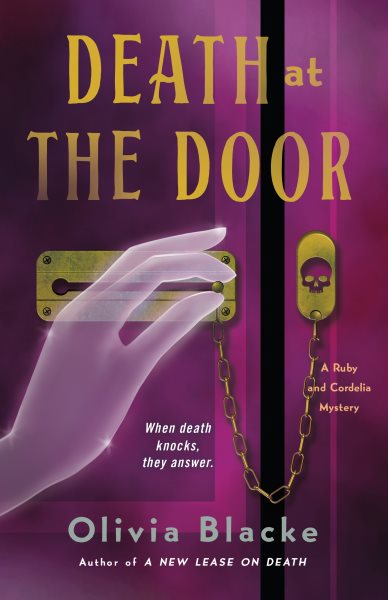 Cover art for Death at the door / Olivia Blacke.