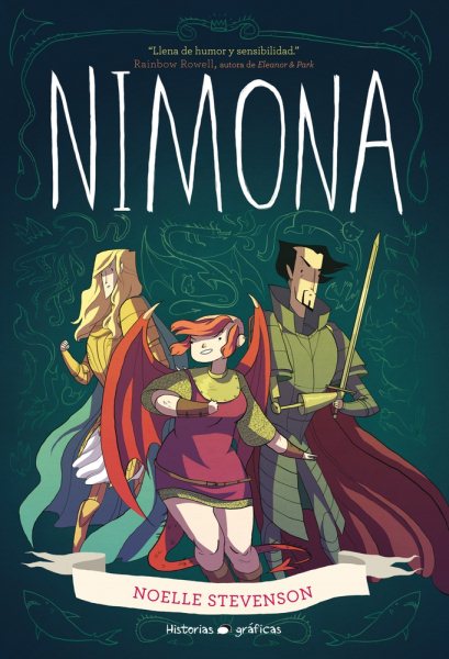 Cover art for Nimona / Noelle Stevenson   traducción: Pablo Martínez Lozada.