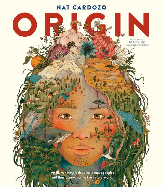 Cover art for Origin / Nat Cardozo   with the collaboration of María José Ferrada on the text   translatied by Ian Farnes and Layla Benitez-James.