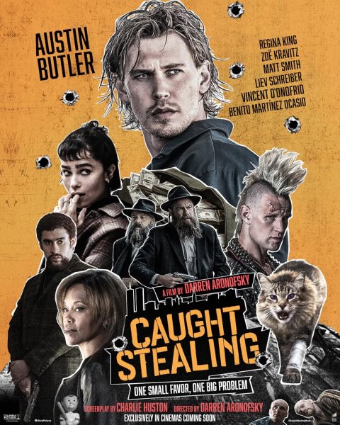 Cover art for Caught stealing [DVD videorecording]/ Columbia Pictures presents   in association with Eagle Pictures   a Protozoa production   directed by Darren Aronofsky   screenplay by Charlie Huston   produced by Jeremy Dawson