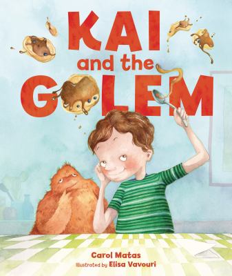 Cover art for Kai and the Golem / by Carol Matas   illustrated by Elisa Vavouri.