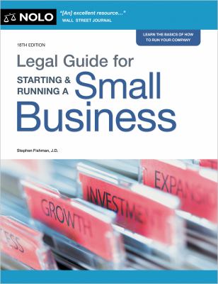 Cover art for Legal guide for starting & running a small business / Stephen Fishman