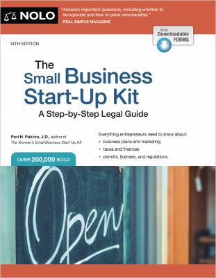 Cover art for The small business start-up kit : a step-by-step legal guide / Peri H. Pakroo